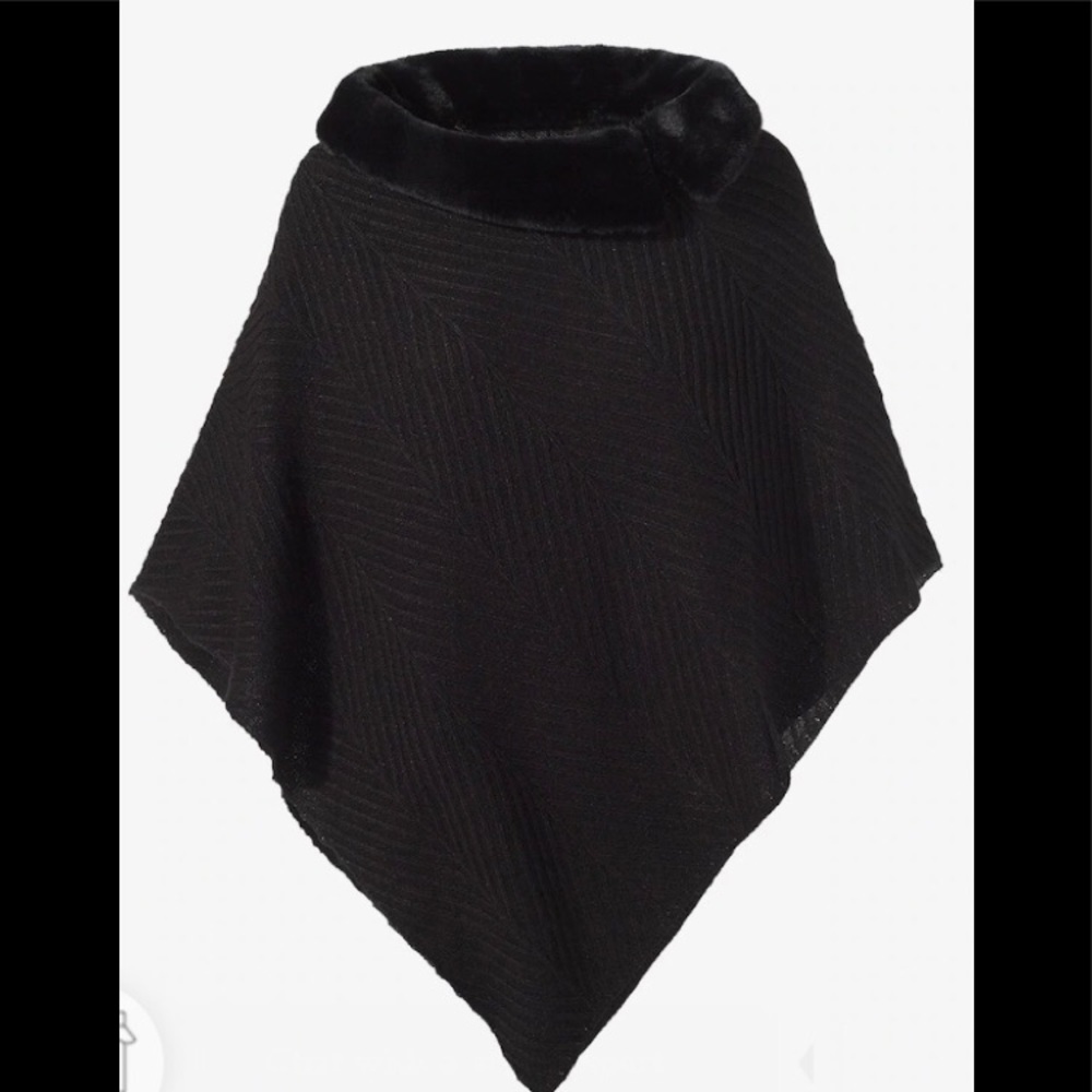 Black Rivet Poncho - Picture 2 of 7